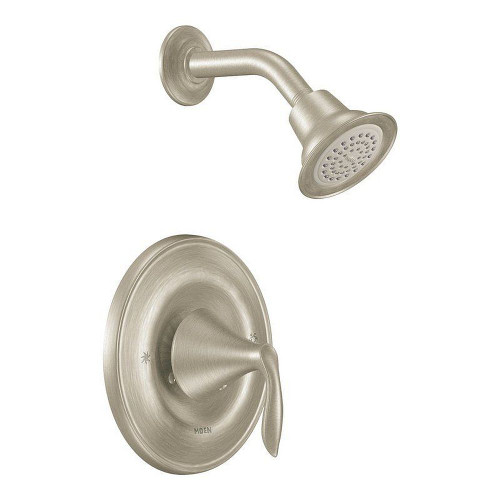 Single Handle Posi-Temp Pressure Balanced Shower Trim with Shower Head in Brushed Nickel