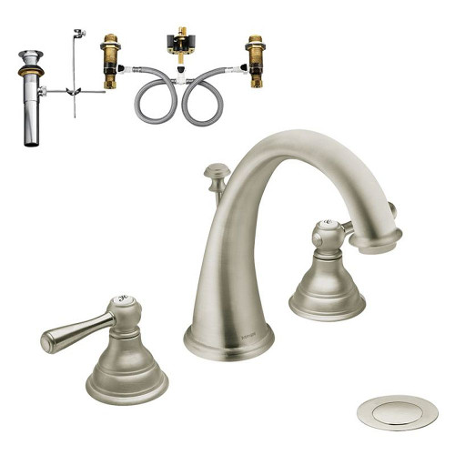 Moen KLKI-D-T6125BN Two-Handle High-Arc Lavatory Faucet in Brushed Nickel
