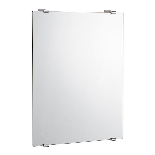 22in x 30in Minimalist Flat Edge Wall Mounted Mirror in Chrome