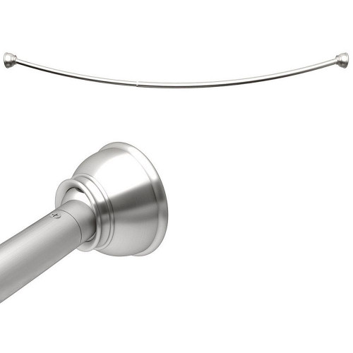 Adjustable Curved Shower Rod in Satin Nickel