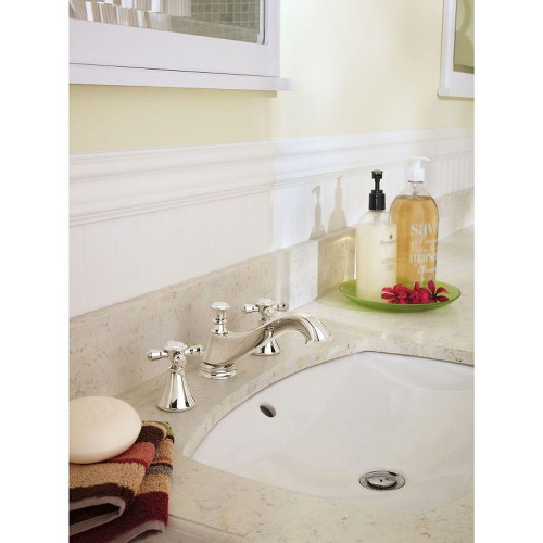 Two Cross Bath Faucet / Bidet Handle Kit in Brilliance Polished Nickel