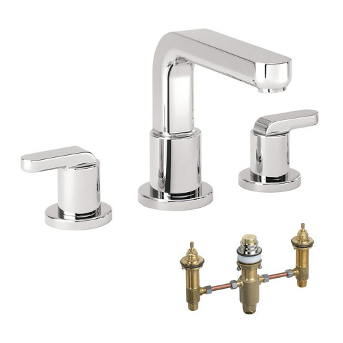Hansgrohe KT31438-06607CR Metris S 2-Handle Roman Tub Faucet with Lever Handles and Rough-In in Chrome