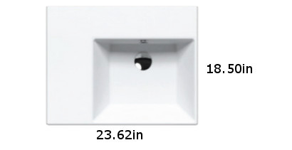 Up 60 Washbasin - Bowl on Right in White