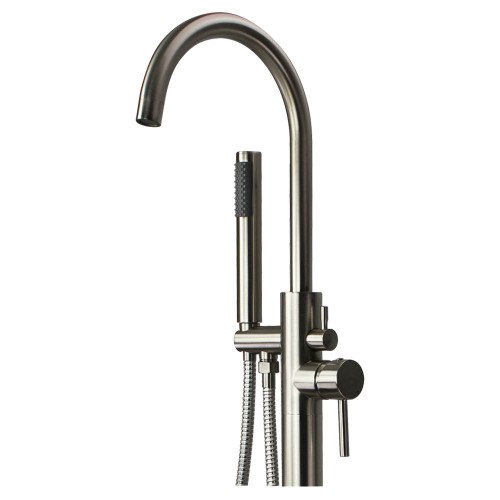 Transolid T4200-BN Free Standing Tub Filler With Hand Shower, Brushed Nickel