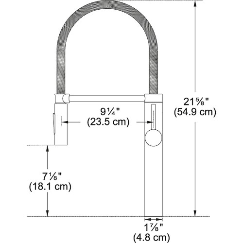 Pescara Xl Semipro Kitchen Faucet in Stainless Steel