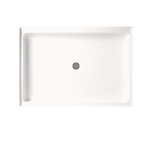 48-in Clear Glass Shower Kit with Wall Surround, Base, Door, in Seashore/White/Nickel