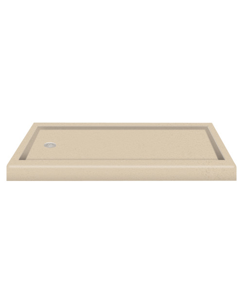 60 x 32 Solid Surface Shower Base with Left Hand Drain in Matrix Khaki