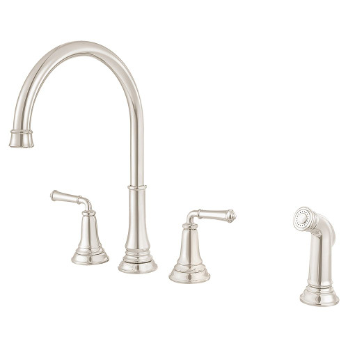 Delancey Widespread Kitchen Faucet in Polished Nickel