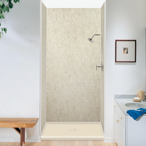 Transolid EWK483696-44 Expressions 36" X 48" X 96" 3-Piece Shower Wall Trimmable Kit, In Sea Fog