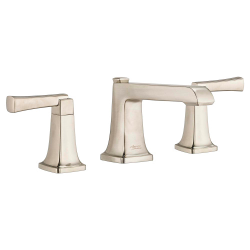 Low-Arc Widespread Bathroom Faucet with SC Drain in Brushed Nickel