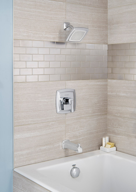 2.5 GPM Square Single Function Shower Head in Polished Chrome