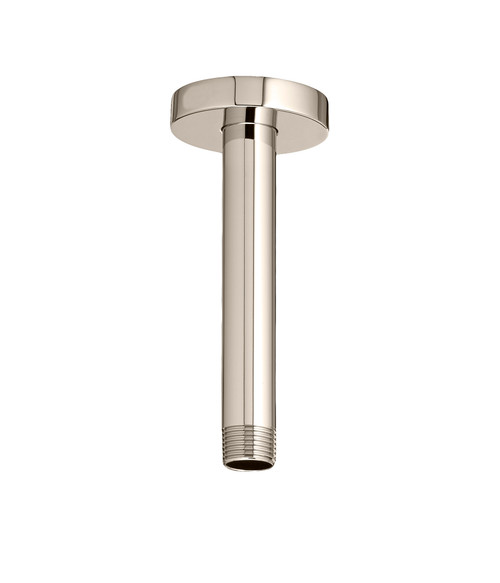6" Round Ceiling Mount Shower Arm with Flange in Polished Nickel