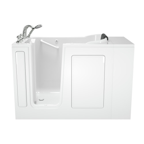 28-in. x 48-in. Walk-in Whirlpool Bathtub with Left-Hand Drain and Tub Faucet in White