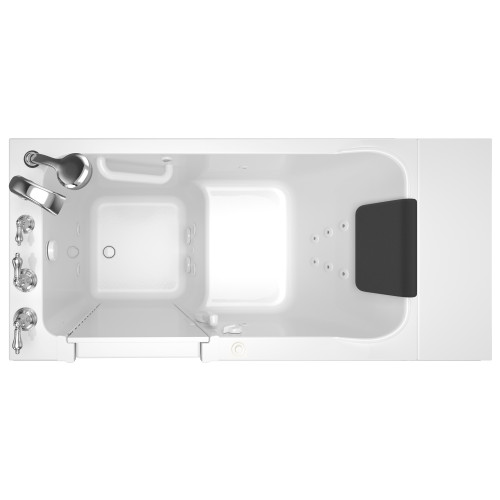 American Standard 2848.119.WLW 28-in. x 48-in. Walk-In Whirlpool Massage Bathtub with Left-Hand Drain and Tub Faucet in White