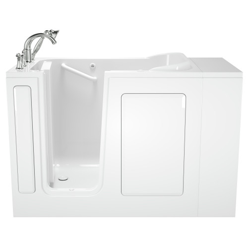 28-in. x 48-in. Walk-In Soaking Bathtub with Left-Hand Drain and Tub Faucet in White