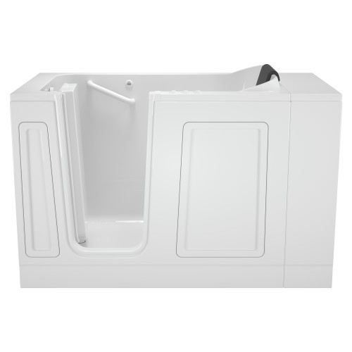 30-in. x 51-in. Walk-In Air Spa and Whirlpool Massage Bathtub with Left-Hand Drain in White