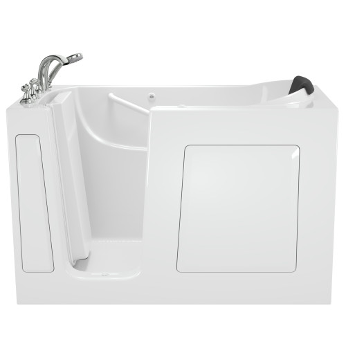 American Standard 3060.109.WLW 30-in. x 60-in. Walk-In Whirlpool Massage Bathtub with Left-Hand Drain and Tub Faucet in White