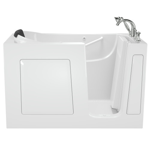 30-in. x 60-in. Walk-In Soaking Bathtub with Right-Hand Drain and Tub Faucet in White