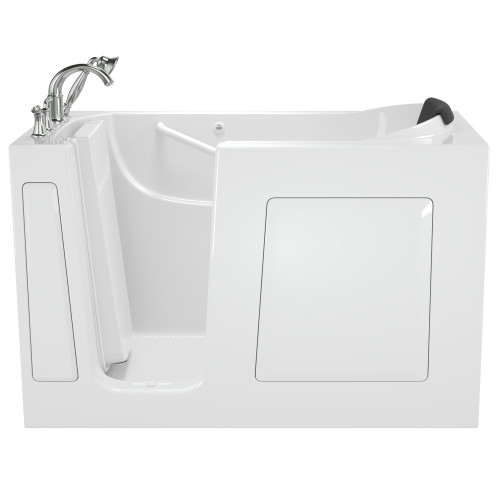 30-in. x 60-in. Walk-In Whirlpool Massage Bathtub with Left-Hand Drain and Tub Faucet in White