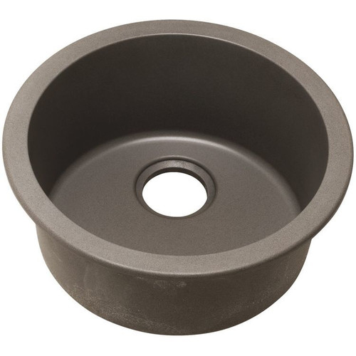 18-1/8" x 18-1/8" x 7-1/2" Quartz Single Bowl Dual Mount Bar Sink in Greige