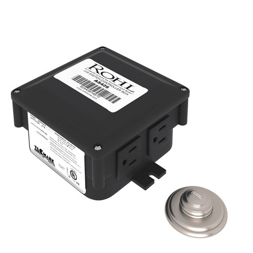 Decorative Luxury Air Activated Switch Button with Control Box for Waste Disposal in Satin Nickel