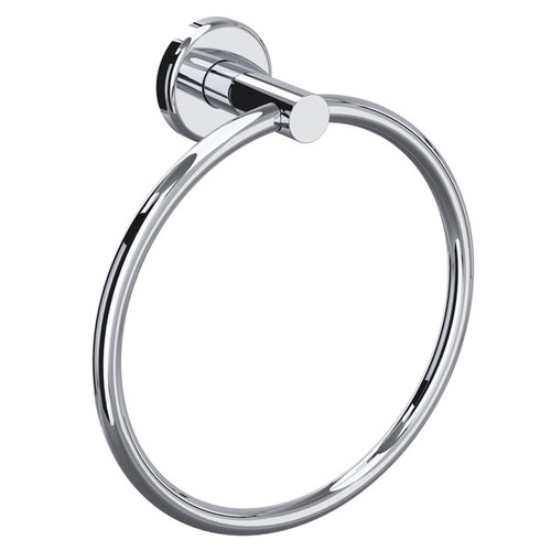 Rohl LO4APC Lombardia Wall Mount Towel Ring, Polished Chrome