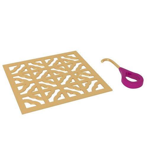 Petal Decorative Drain Cover in Italian Brass