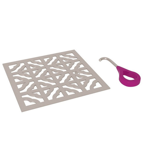 Petal Decorative Drain Cover in Satin Nickel