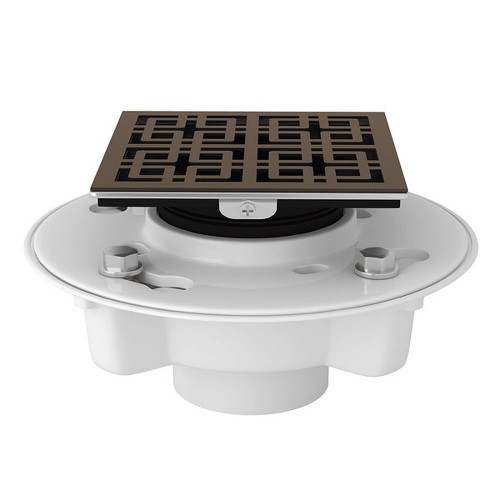 PVC 2-in X 3-in Drain Kit with 3142 Weave Decorative Cover in Tuscan Brass
