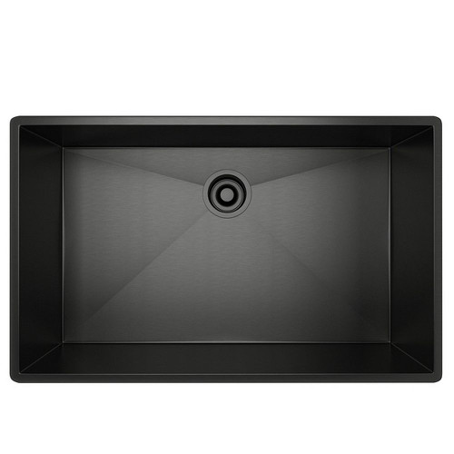 Single Bowl Kitchen Sink in Black Stainless Steel