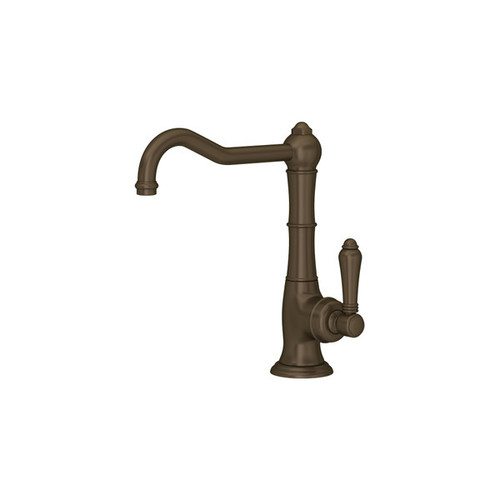 Rohl A3650/6.5MTCB-2 Cinquanta Single Hole Column Spout Bar and Food Prep Faucet, Tuscan Brass