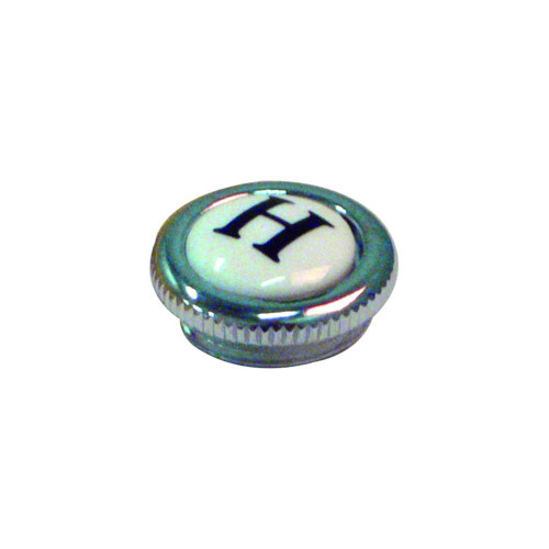 Threaded Porcelain Screw Cover Cap Indice "H" Letter In Polished Chrome