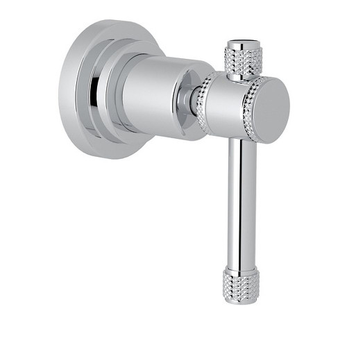 Trim for Volume Control and Diverter with Industrial Metal Levers in Polished Chrome