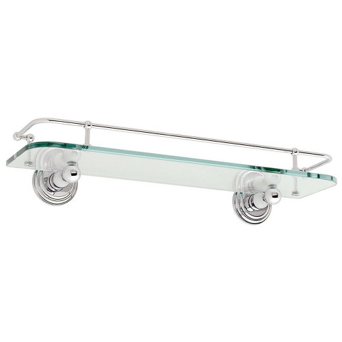 Ginger 1135T-18/PC 18in Glass Shelf in Polished Chrome