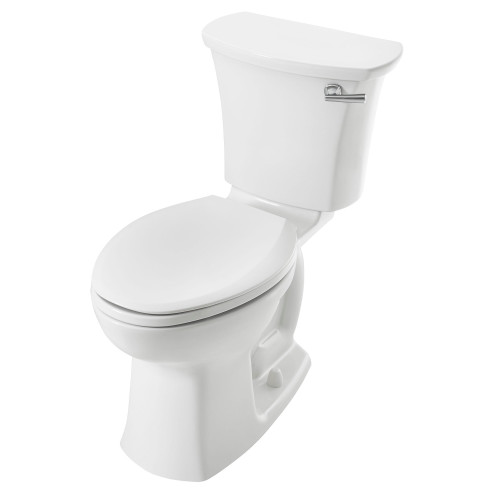 2-Piece Elongated Right Hand Trip Lever Toilet in White Without Seat
