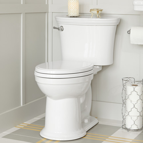 2-Piece Right Height Elongated Toilet in White