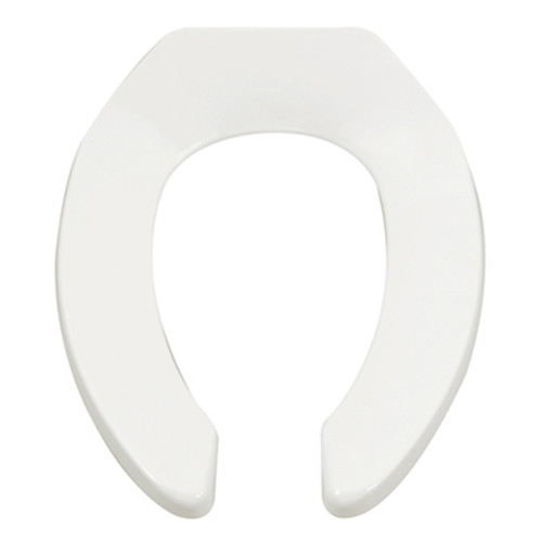 Heavy-Duty Open Front Elongated Toilet Seat with EverClean in White