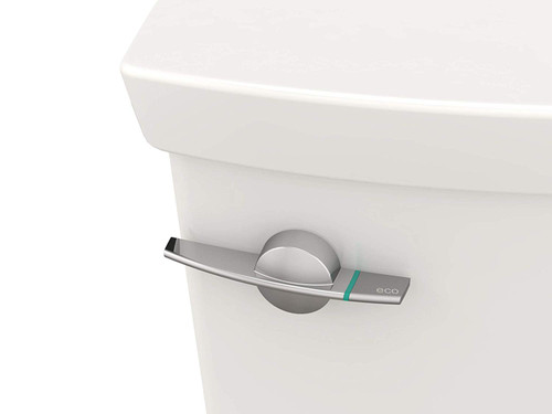 H2Option Left Hand Trip Lever Dual Flush Toilet Tank in White