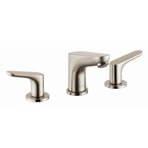 Hansgrohe 04369820 Focus Widespread Faucet 100 with Pop-Up Drain, 1.2 GPM, In Brushed Nickel