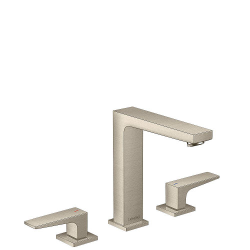 Hansgrohe 32519821 Metropol Widespread Faucet 160 with Lever Handles, 1.2 GPM, In Brushed Nickel