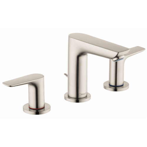 Hansgrohe 71733821 Talis E Widespread Faucet 150 with Pop-Up Drain, 1.2 GPM, In Brushed Nickel