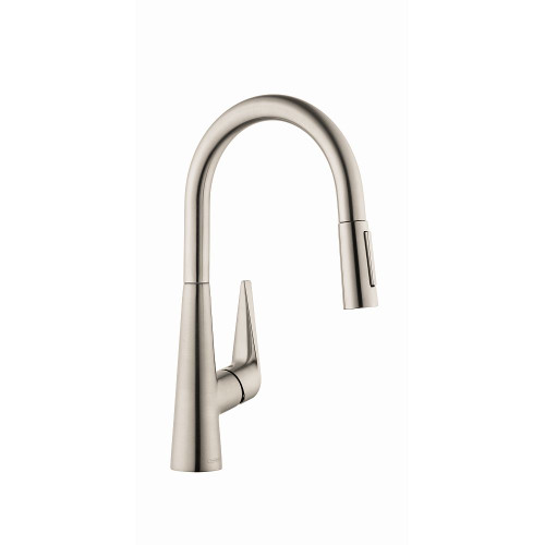 Hansgrohe 72813801 Talis S HighArc Kitchen Faucet, 2-Spray Pull-Down, 1.75 GPM, In Steel Optic