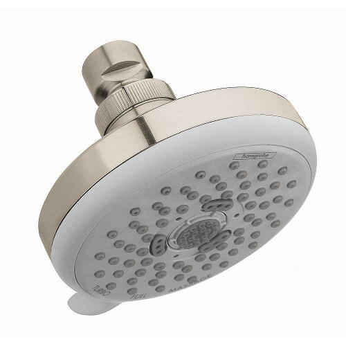 Hansgrohe 04733820 Croma 100 1.8 GPM 3-Jet Showerhead E, In Brushed Nickel