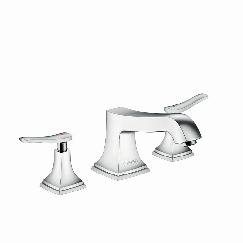 Hansgrohe 31428001 Metropol Classic 3-Hole Roman Tub Set Trim with Lever Handles, In Chrome