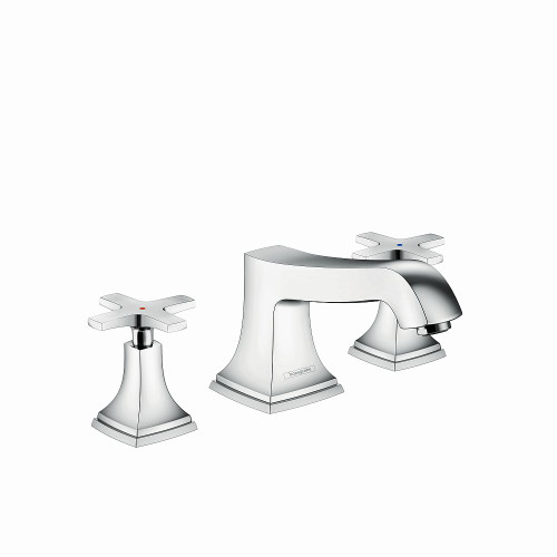 Hansgrohe 31430001 Metropol Classic 3-Hole Roman Tub Set Trim with Cross Handles, In Chrome