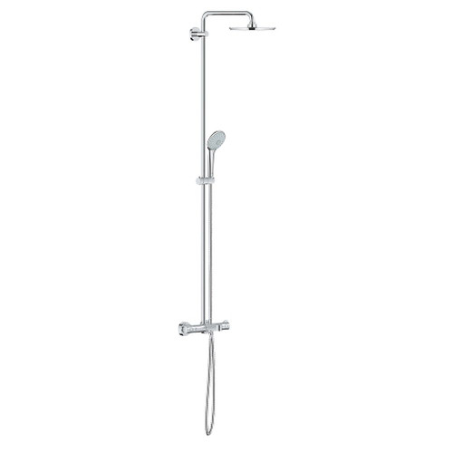 Grohe 26490000 Euphoria Shower System with Bath Thermostat for Wall Mount with 5.3 gpm Flow in StarLight Chrome