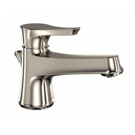 Short Single-Handle Bathroom Faucet in Brushed Nickel