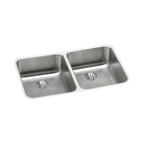 Elkay KF-ELUH3118PD 30.75-in X 18.5-in Stainless Steel Undermount Kitchen Sink Kit