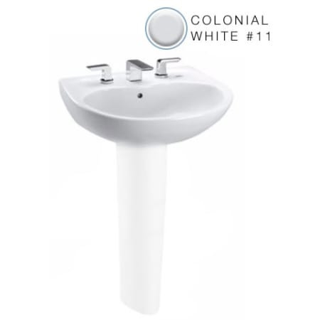 26" Wall Mounted Bathroom Sink with Single Faucet Hole Drilled and Overflow in Colonial White