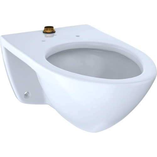 Commercial Wall-Hung Elongated Ultra-High Efficiency Toilet Bowl with CeFiONtect ceramic glaze in Cotton